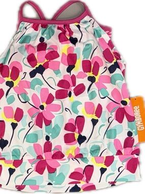 Gymboree Pink Floral Girls Fitness Top